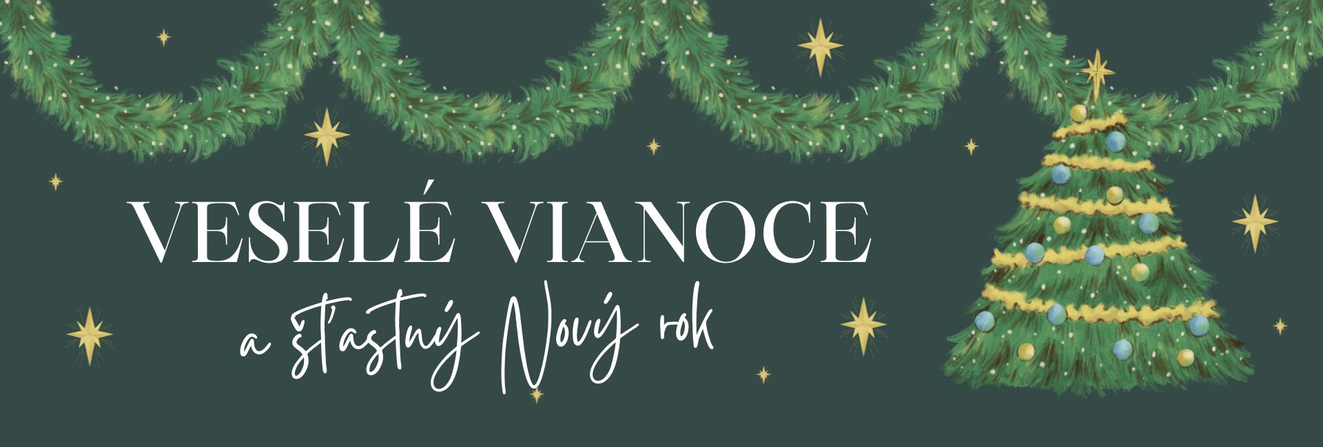 Veselé Vianoce a šťastný Nový rok