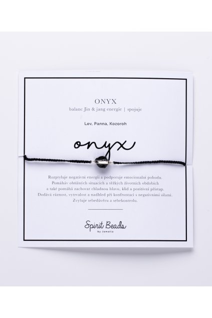 Onyx raw - černá šňůrka