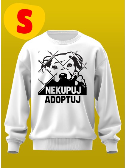 nekupuj mikina bílá