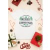 mockup of a t shirt surrounded by christmas presents and decorations 30632 (3)