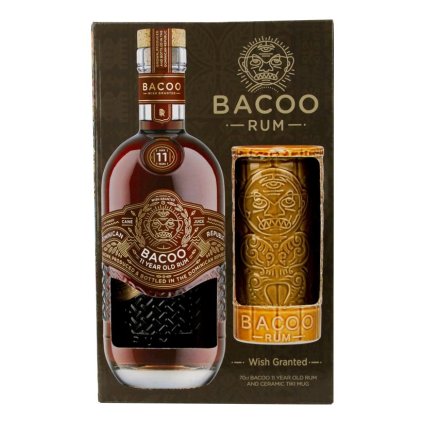 Bacoo 11yo + Tiki Pohár 40% 0,7l