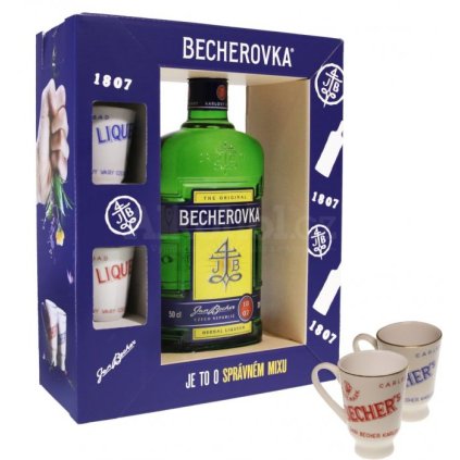 Becherovka + 2 kalíšky 38% 0,5l
