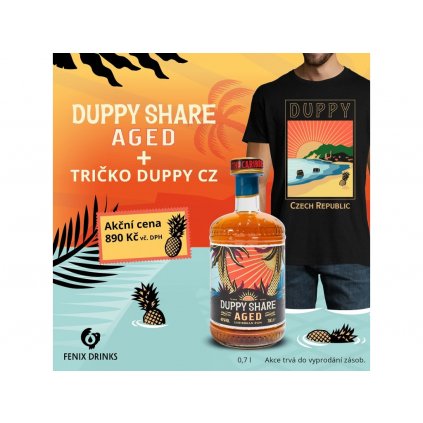 Duppy Share + Tričko Duppy L 40% 0,7l