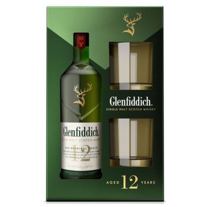 Glenfiddich 12yo + 2 skla