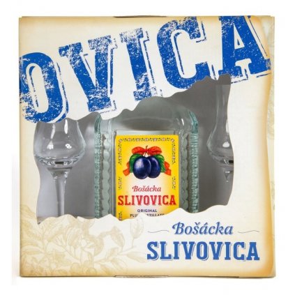 Bošácka Slivovica + 2 skla