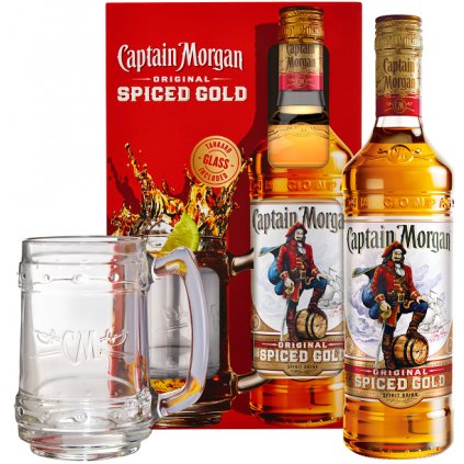 Captain Morgan Spiced Gold + korbel 35% 0,7l