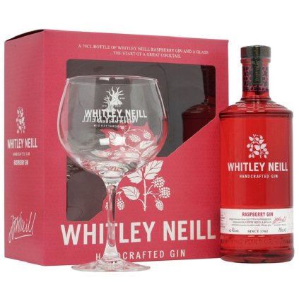 Whitley Neill Raspberry Gin + Sklenice 43% 0,7l