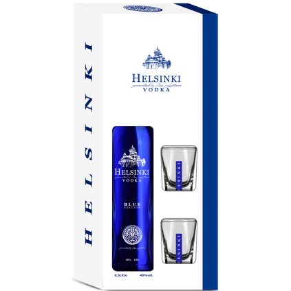 Helsinki Vodka Blue Metallic Edition + 2 skla 40% 0,5l