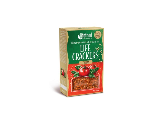 LIFE CRACKERS Italské BIO RAW