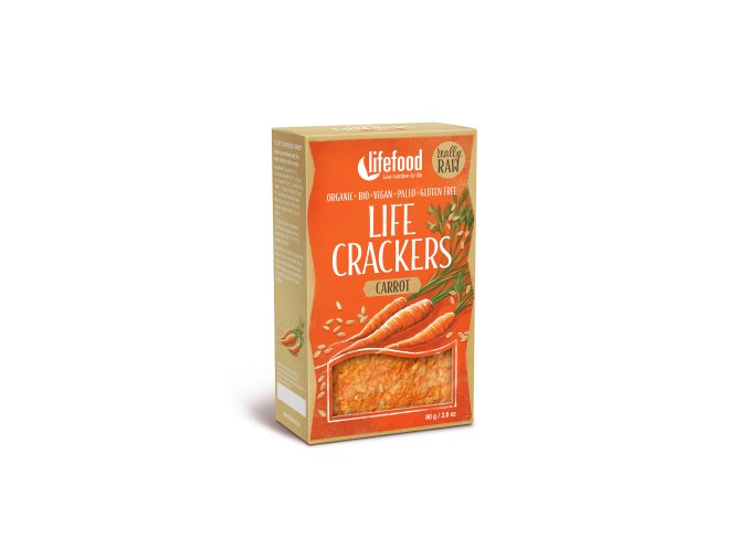 LIFE CRACKERS Mrkvánky BIO RAW