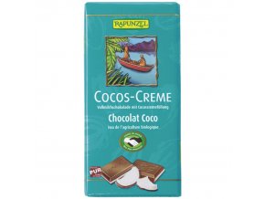 BIO mléčná čokoláda s kokosovým krémem