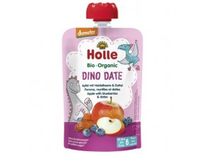 BIO příkrm „Dino Date“ jablko s borůvkami a datlemi 100g