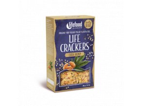 LIFE CRACKERS Konopné s chia BIO RAW