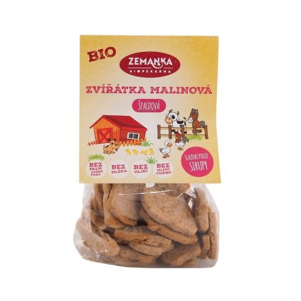 Špaldová zvířátka malinová bio 100g