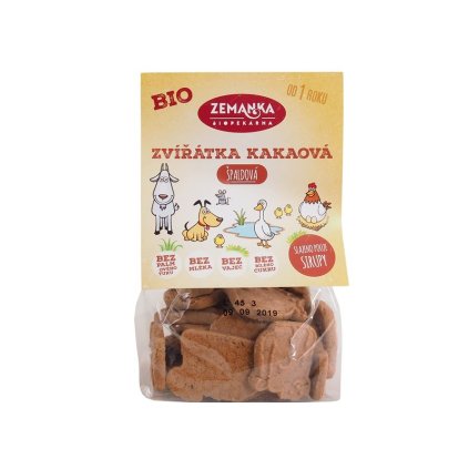 Špaldová kakaová zvířátka bio 100 g