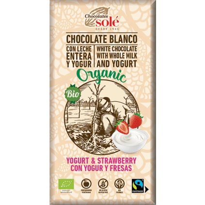bila jogurt jahody