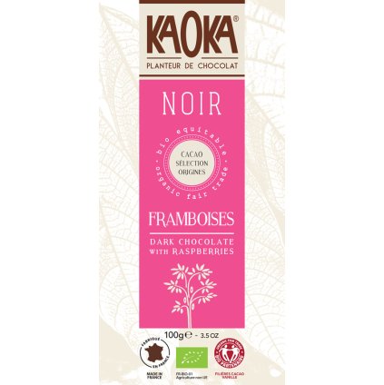 1565 horka cokolada s malinami 100g