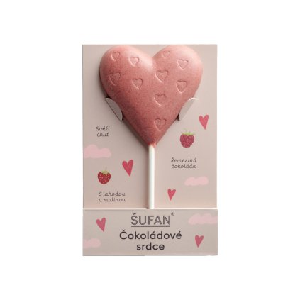 Čoko srdce růžové