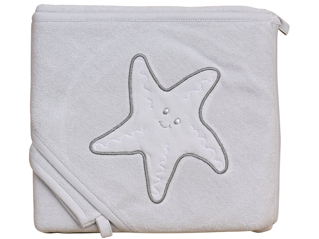 Froté ručník - Scarlett hvězda s kapucí - šedá