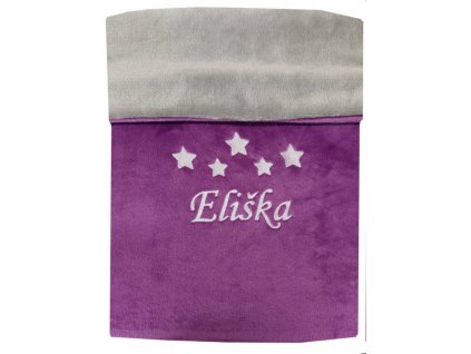 deka fialova svetle seda