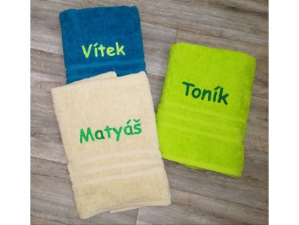 ručník se jménem na přání barvy comfort