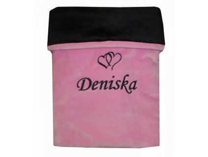 deka cerveno cerna medvidek se srdicky anetka
