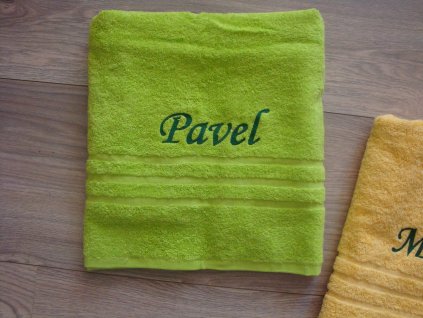 ručník froté 50x100cm zelený jméno Pavel
