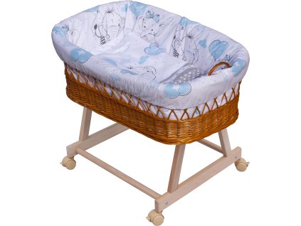 Proutěný košík na miminko Scarlett Gusto - modrá