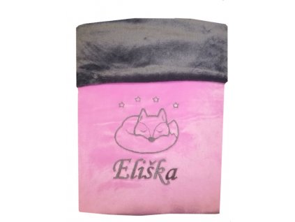 deka svetle ruzova tmave seda nit tmave seda eliska