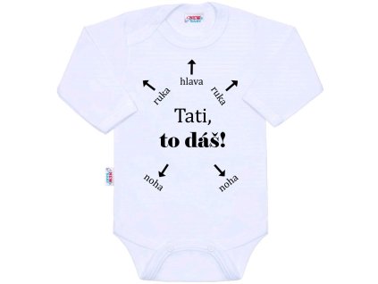 Body s potiskem New Baby Tati, to dáš! vel.68