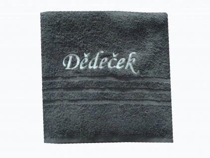 Comfort ručník Dědeček - tmavě šedá