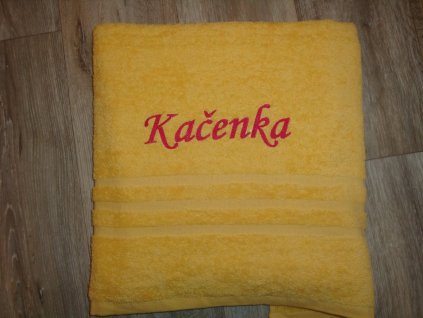 comfort ručník žlutý jméno na přání
