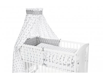 oboustranne hvezdičky s nebesy bilo šedá voál