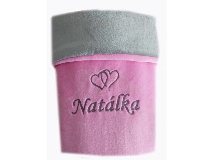 deka ruzova svetle seda srdicka tmave seda