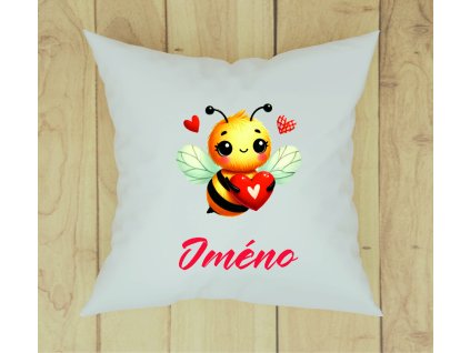 Polštářek valentyn včelka