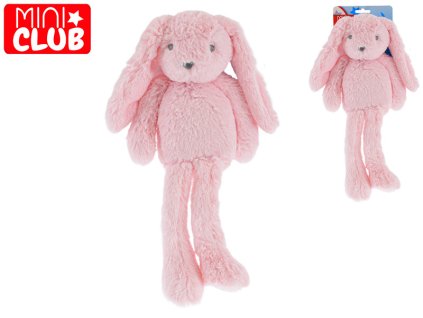 mini club zajicek plysovy ruzovy 30cm dlouhe nohy 0m na karte