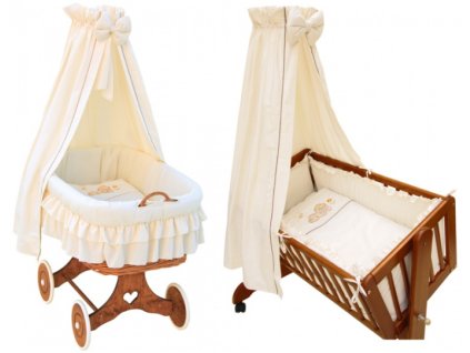 Nebesa nad proutěné koše a kolébky - béžová