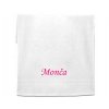 bílý ručník se jménem na přání 100 x 50 cm Monča