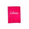 comfort froté ručník s výšivkou jména růžový