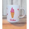 Dětský plastový hrnek 300ml se jménem na přání - se zmrzlinou