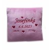 soft flíz personalizovaný polštář se jménem a údaji