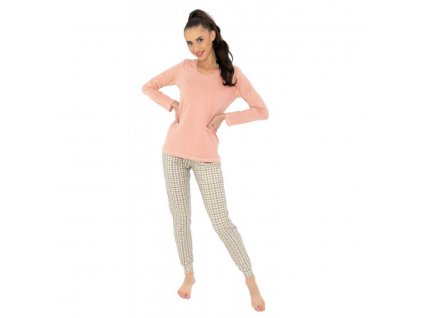 damske pyzamo leptir 262 01 ruzove bezove image001 900x900