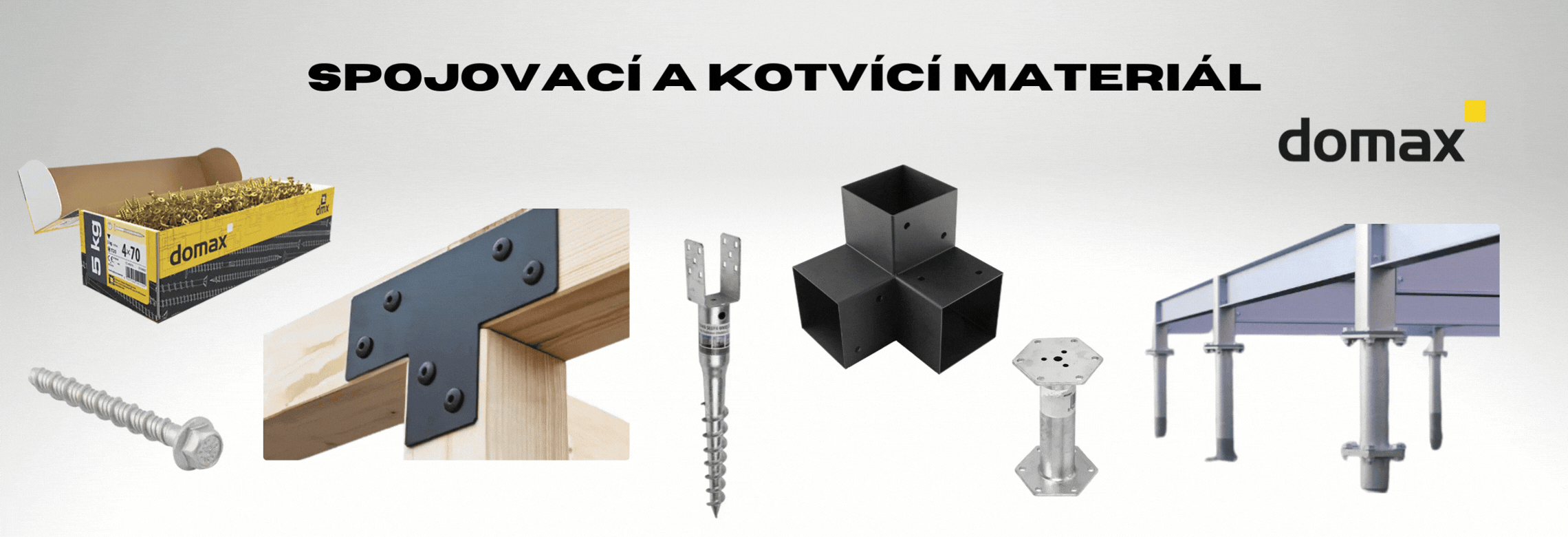 Spojovací a kotvící materiál značky Domax