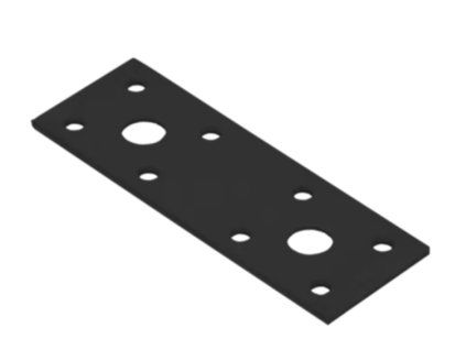 LP1 spojovací deska 100x35 mm, černá