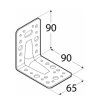 KP11 úhelník s prolisem 90x90x65 mm