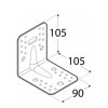 KP21 úhelník s prolisem 105x105x90 mm
