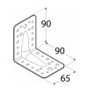 KPS1 úhelník s prolisem 90x90x65 mm