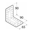 KPL1 úhelník s prolisem 90x90x65 mm