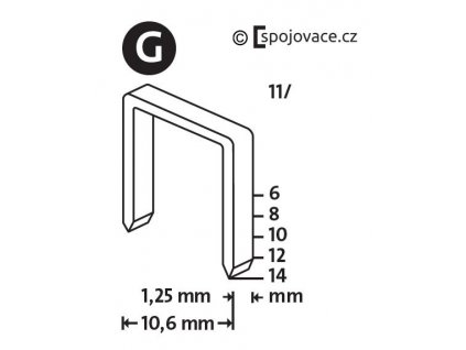 Spony Novus "G" typ 11, délka 14 mm, 600 ks