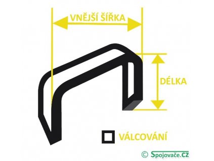 Spony do sponkovačky S28, délka 30 mm, ostrý střih, 5.000 ks